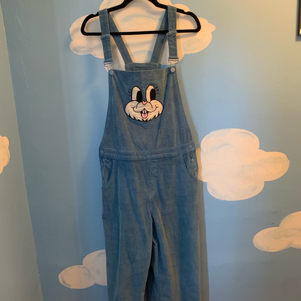 Lazy oaf blue bunny overalls